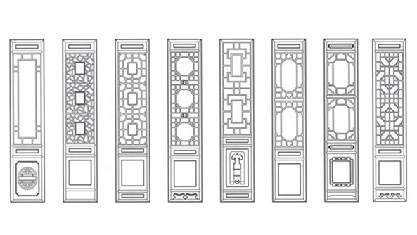 武威喜迎门中式花格CAD设计图样式大全